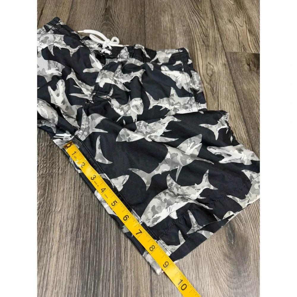 Trunks Surf Swim Co Shark Camo Board Shorts Black Gray Medium Mens Swim Trunks
